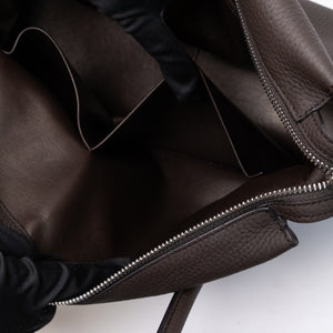 THE ROW TOP HANDLE ESPRESSO CALFSKIN LEATHER SHW