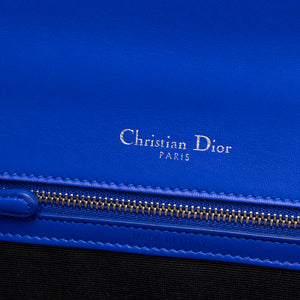 CHRISTAIN DIOR DIORAMA WALLET ON CHAIN BLUE LAMBSKIN LEATHER SHW