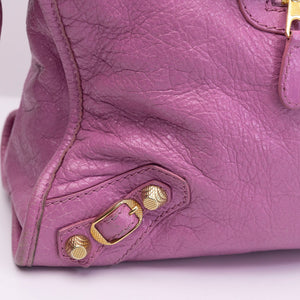 BALENCIAGA MEDIUM CLASSIC CITY CROSSBODY BAG PURPLE GHW