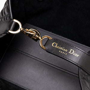 CHRISTIAN DIOR SMALL TOUJOURS TOTE BAG BLACK CALFSKIN LEATHER GHW