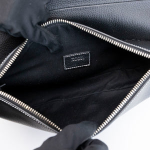 CHRISTIAN DIOR SADDLE BAG BLACK GRAINED CALFSKIN SHW