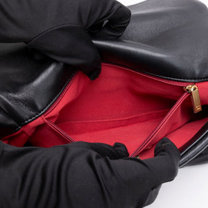 CHANEL SMALL 19 BAG LAMBSKIN BLACK MULTICOLOUR HARDWARE (MICROCHIP)