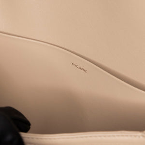CELINE CLASSIQUE TRIOMPHE BAG SHINY CALFSKIN BEIGE GHW
