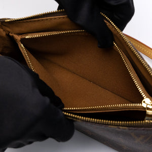 LOUIS VUITTON POCHETTE ACCESSOIRES BROWN/MULTICOLOUR  MONOGRAM CANVAS GHW (MICROCHIP)