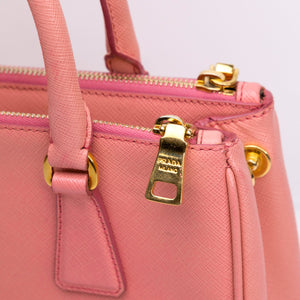 PRADA SAFFIANO SMALL TOTE BAG PINK GHW