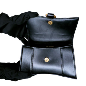 BALENCIAGA HOURGLASS XS CALFSKIN BLACK GHW