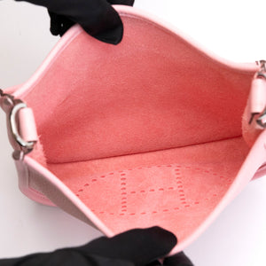 HERMES EVELYNE 23 CLEMENCE LEATHER ROSE SAKURA SHW STAMP K