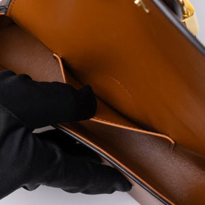 CELINE CLUTCH ON STRAP TABOU CALFSKIN TAN GHW