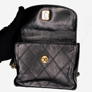 CHANEL MATELASSE WAIST POUCH/ BELT BAG WITH COCO MARK