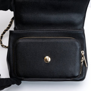 CHANEL BUSINESS AFFINITY SMALL FLAP BAG BLACK CAVIAR GHW