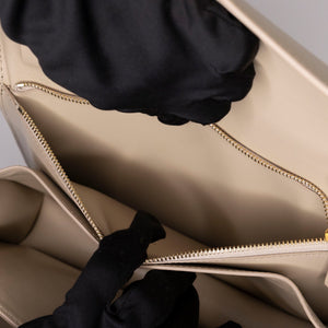 CELINE MEDIUM CLASSIC BOX BAG BEIGE CALFSKIN GHW