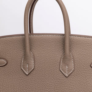 HERMES BIRKIN 25 ETOUPE TOGO LEATHER SHW STAMP K