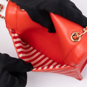 CHANEL CHEVRON FLAP BAG CALFSKIN LEATHER LGHW
