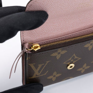 LOUIS VUITTON ROSALIE COIN CASE BROWN / PINK MONOGRAM GHW