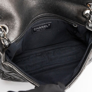 CHANEL MEDIUM CHAIN ME FLAP BAG GREY QUILTED CALFSKIN SHW
