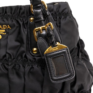 PRADA TESSUTO GAUFRE TOTE BLACK GHW