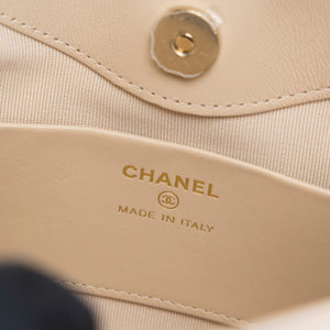 CHANEL 31 BAG NANO BEIGE LAMBSKIN LGHW
