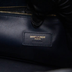 SAINT LAURENT LE 5 A 7 SUPPLE LARGE SMOOTH CALFSKIN BLUE GHW