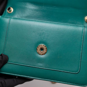 BVLGARI SERPENTI FOREVER WALLET ON CHAIN CALFSKIN GREEN LGHW