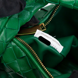 BOTTEGA VENETA MINI JODIE GREEN LAMBSKIN GHW