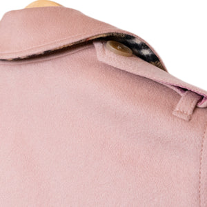 BURBERRY CASHMERE TRENCH KENSINGTON COAT PINK SIZE 36