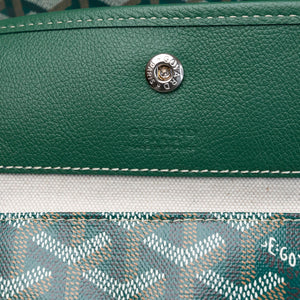 GOYARD SAINT LOUIS PM TOTE BAG GOYARDINE CANVAS GREEN SHW