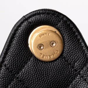 CHANEL SMALL 25 HANDBAG GRAINED CALFSKIN BLACK GHW (MICROCHIP)