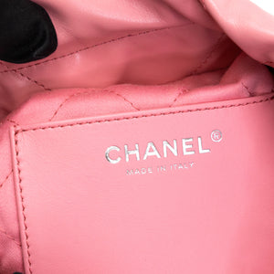 CHANEL MINI 22 BAG SHINY CALFSKIN PINK SHW (MICROCHIP)