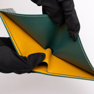 GOYARD VICTOIRE WALLET GREEN GOYARDINE CANVAS & VAUZELLES CALFSKIN