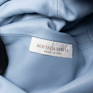 BOTTEGA VENETA MINI POUCH CALFSKIN BLUE GHW