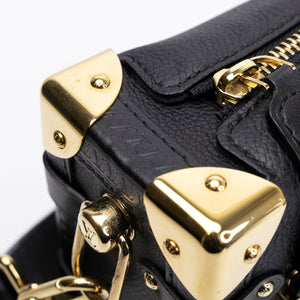 LOUIS VUITTON SIDE TRUNK PM BLACK GRAINED CALFSKIN GHW (MICROCHIP)