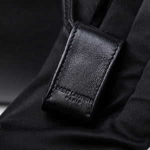 SAINT LAURENT SAC MOUJIK TOP HANDLE BLACK GRAINED LEATHER GHW