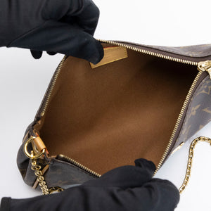 LOUIS VUITTON EVA POCHETTE MONOGRAM CANVAS GHW (MICROCHIP)