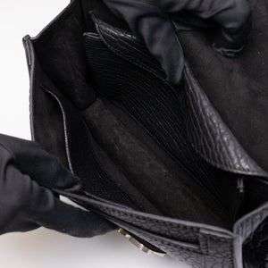 CHRISTIAN DIOR J'ADIOR FLAP BAG BLACK LAMBSKIN LEATHER SHW