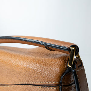 LOEWE MINI PUZZLE BAG CALFSKIN TAN