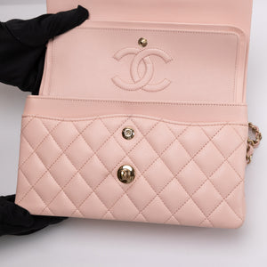CHANEL CLASSIC DOUBLE FLAP SMALL LGHW (MICROCHIP)