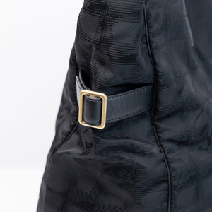 CHANEL NEW TRAVEL LINE TOTE BAG NYLON BLACK SHW