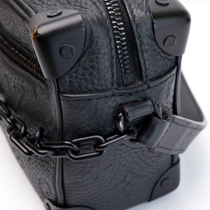 LOUIS VUITTON MINI SOFT TRUNK MONOGRAM TAURILLON LEATHER SO BLACK (MICROCHIP)