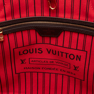 LOUIS VUITTON NEVERFULL MM DAMIER EBENE GHW