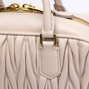 MIUMIU ARCADIE MATELASSE NAPPA LEATHER BAG POWDER PINK GHW