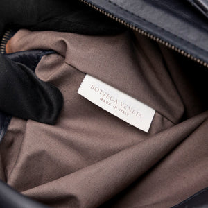 BOTTEGA VENETA INTRECCIATO MESSENGER BAG BLACK BLACK HARDWARE
