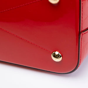 LOUIS VUITTON VERNIS MONTEBELLO MM BAG RED GHW