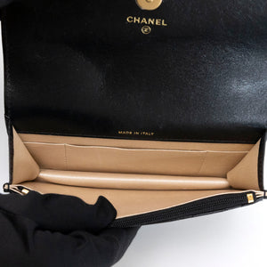 CHANEL DYNASTY FLAP PHONE HOLDER BLACK LAMBSKIN GHW