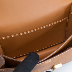 HERMES MINI CONSTANCE EPSOM GOLD GHW STAMP K