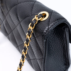 CHANEL 26C MINI FLAP BAG BLACK CAVIAR GHW (MICROCHIP)