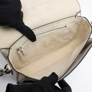 CHRISTIAN DIOR DIOR REVOLUTION FLAP BAG WHITE CALFSKIN SHW