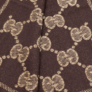 GUCCI MUFFLER GG SUPREME SCARF BROWN
