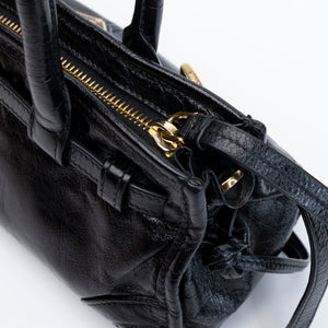 PRADA MINI BONNIE HANDBAG BLACK CALFSKIN GHW