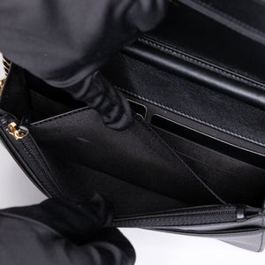 CHANEL BOY WALLET ON CHAIN CAVIAR BLACK GHW