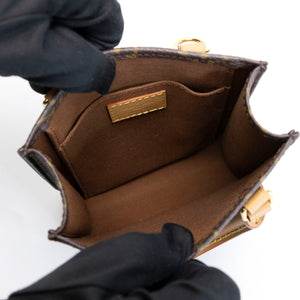 LOUIS VUITTON PETIT SAC PLAT MINI BAG MONOGRAM CANVAS GHW (MICROCHIP)